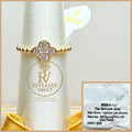 The Delicate Clover - Size 7 - Sterling Club Vermeil