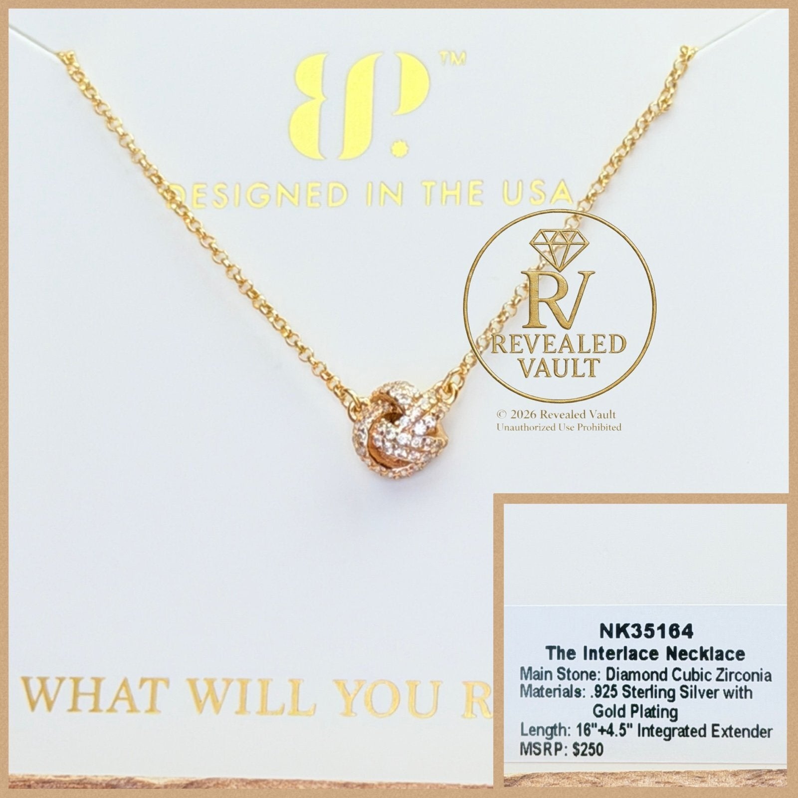 The Interlace Necklace - Sterling Club Vermeil