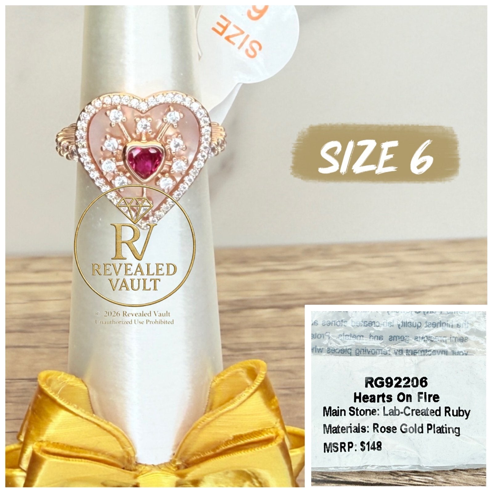 Hearts On Fire - Size 6 - July Birthday 2026
