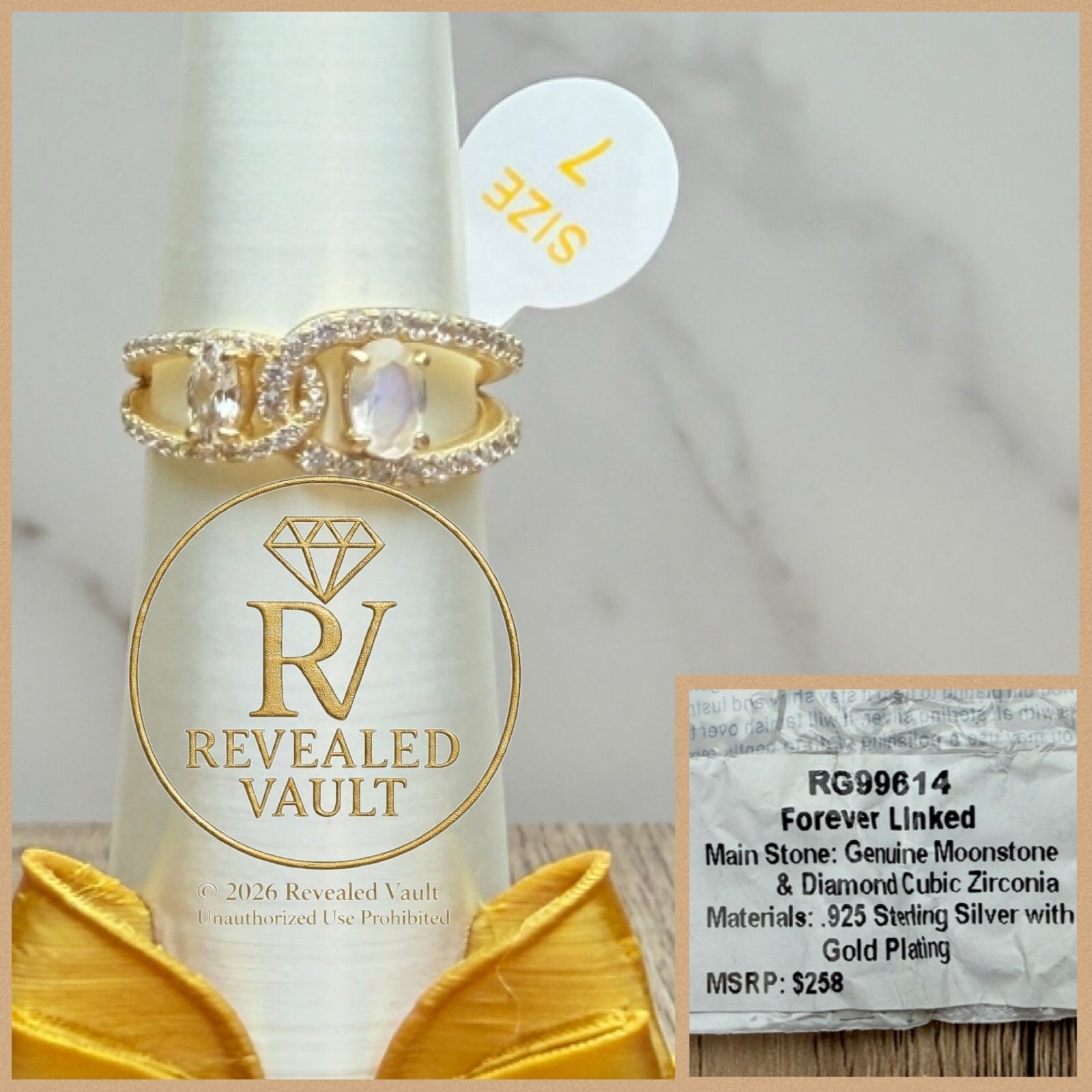Forever Linked - Size 7 - Sterling Club Vermeil