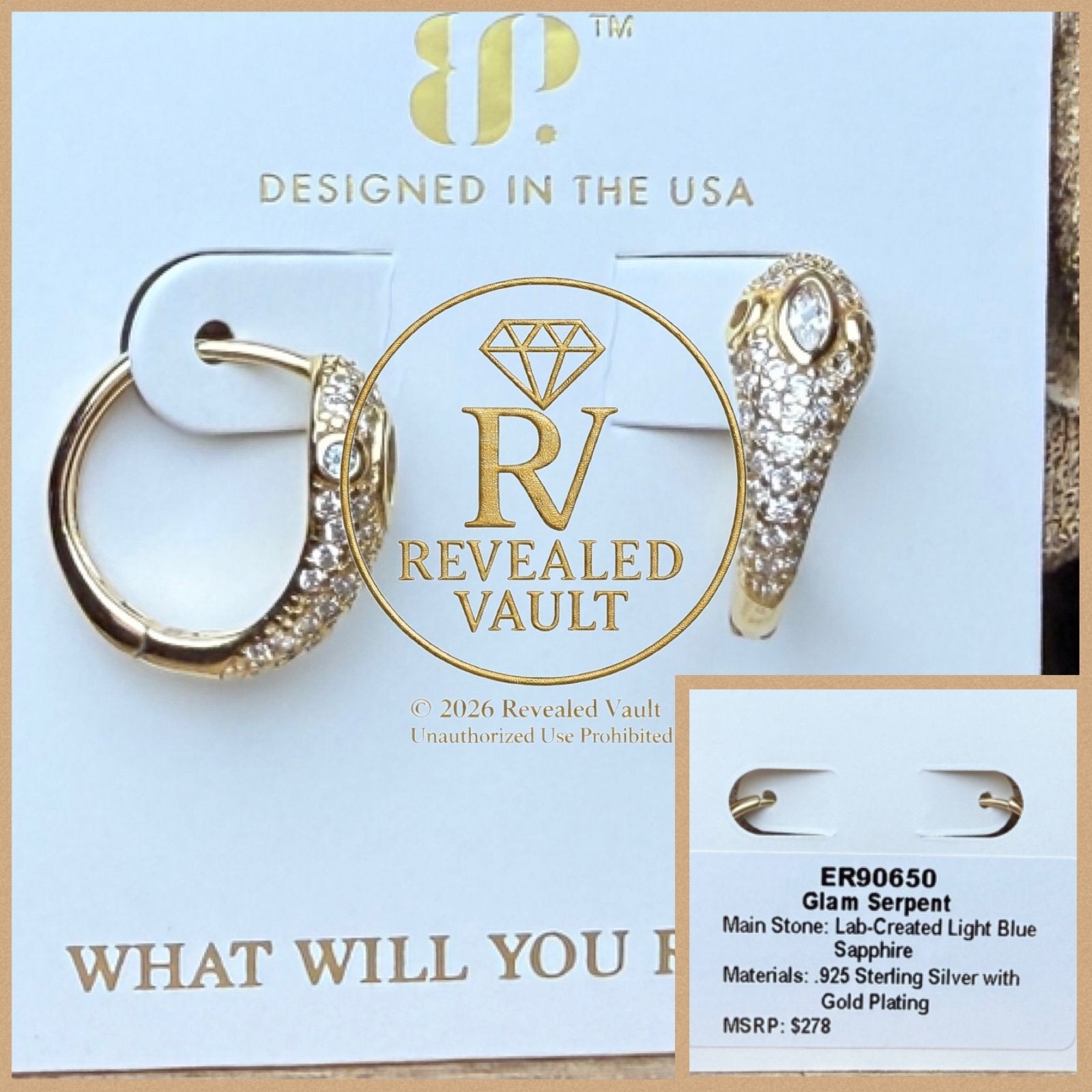 Glam Serpent - Sterling Club Vermeil
