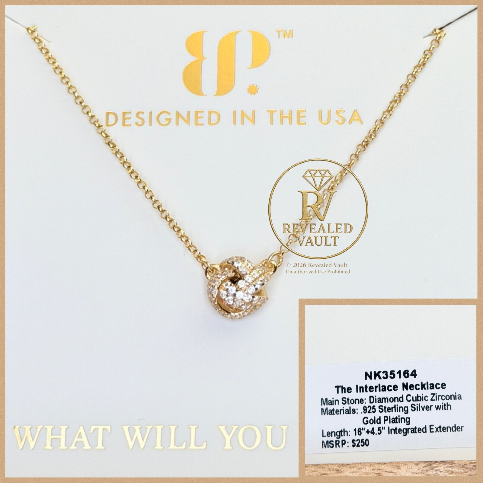 The Interlace Necklace - Sterling Club Vermeil