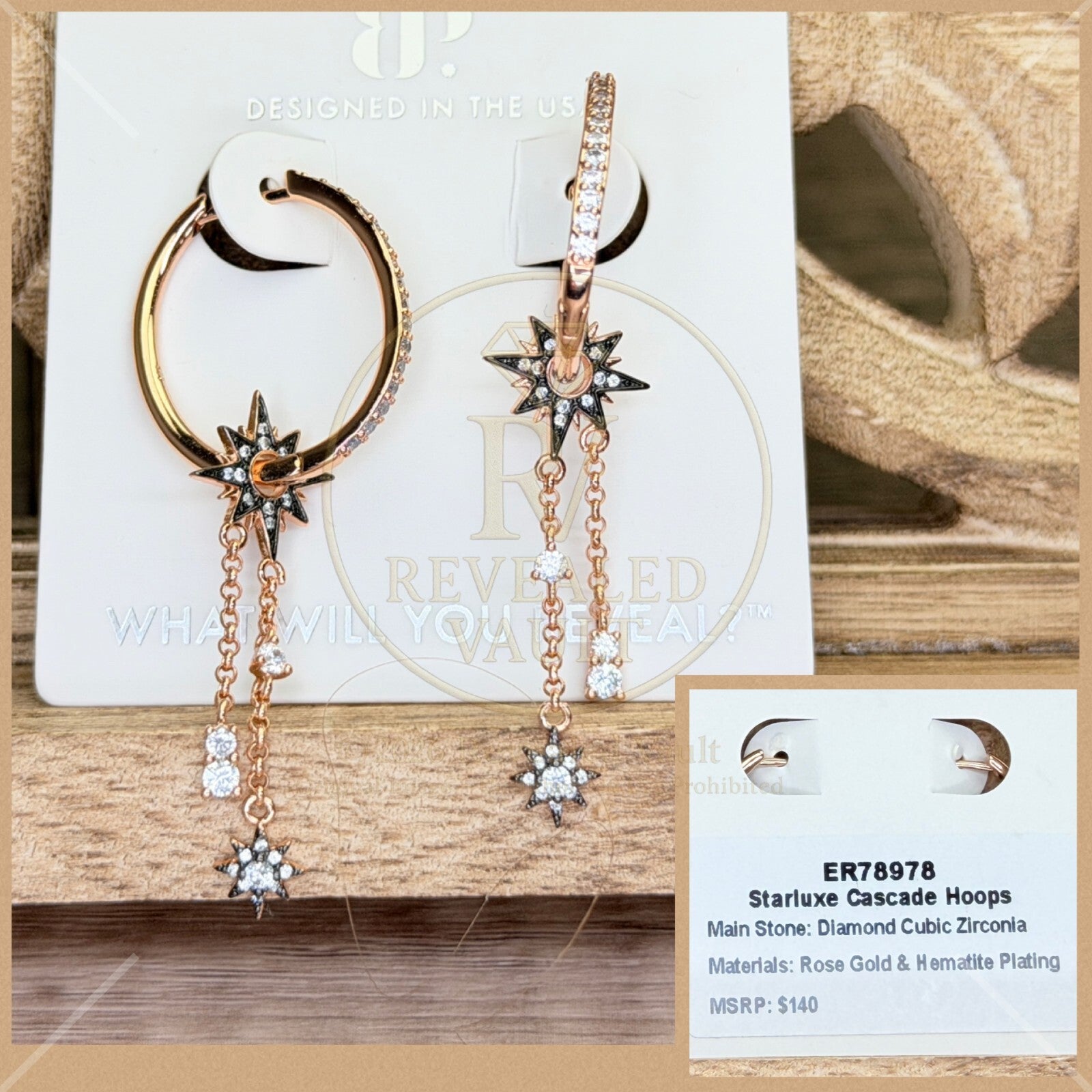 Starluxe Cascade Hoops - Obsidia