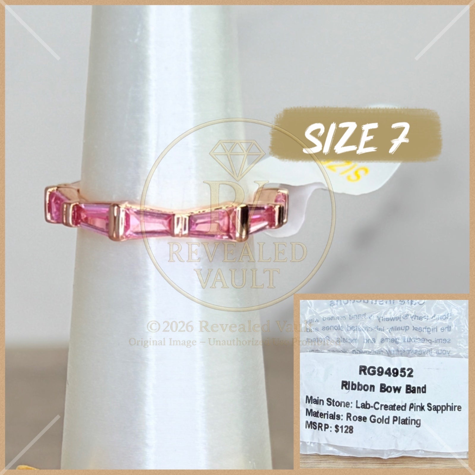 Ribbon Bow Band- Size 7 - OG