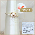 Diamond Rosette Ring - Size 6 - Sterling Club Vermeil