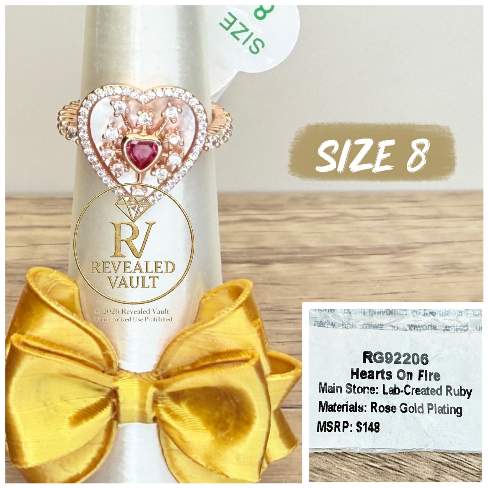 Hearts On Fire - Size 8 - July Birthday 2026